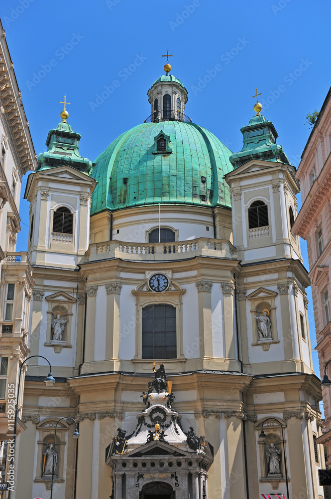 Saint Peter's church in Vienna city, Austria