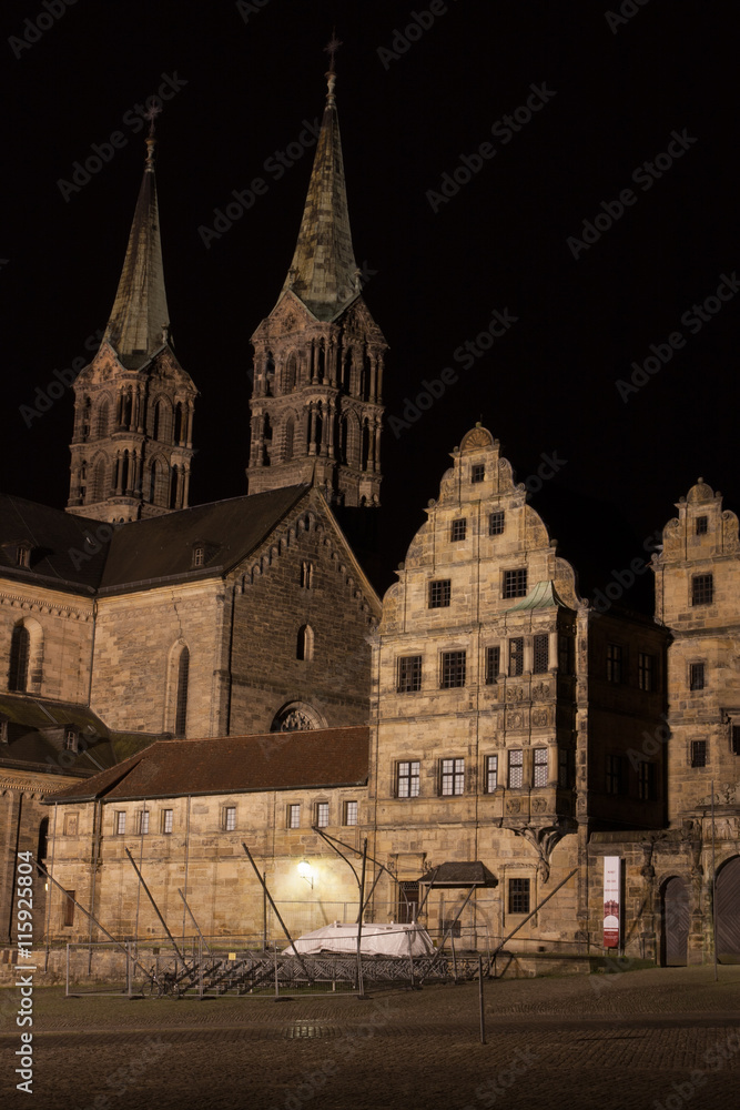 Bamberg Cathedral by night