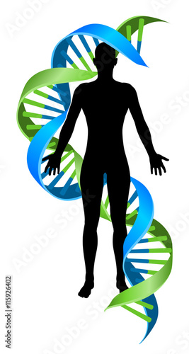 Double Helix DNA Chromosome Strand Human Figure