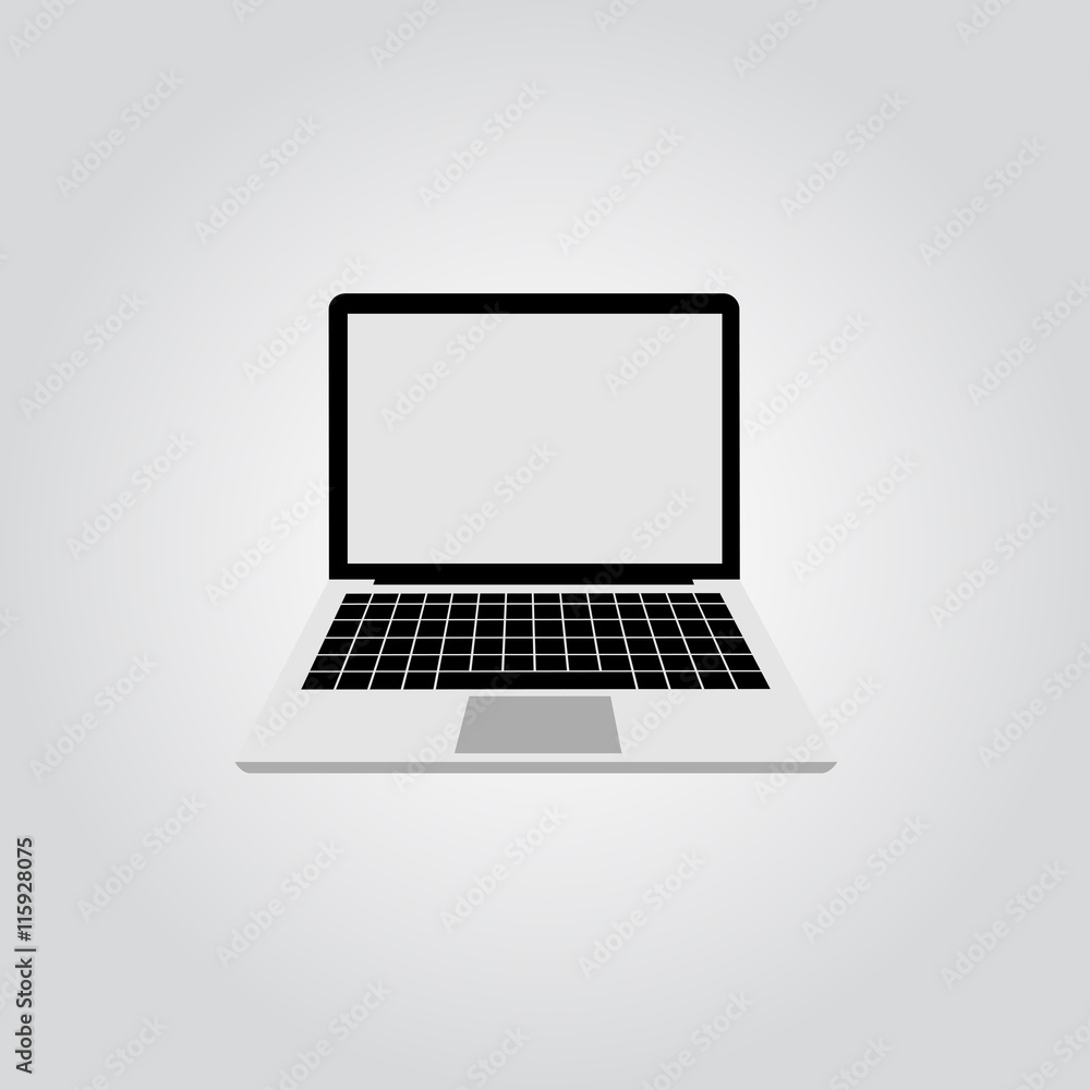 Laptop screen display Icon vector illustration. Laptop screen display Icon vector illustration.