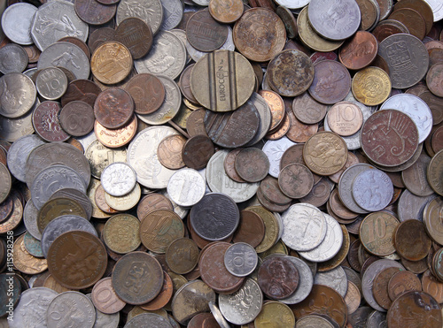 Photos Obsolete coins around the 20th century