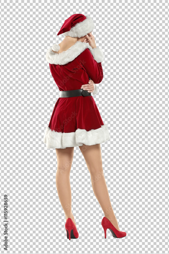 santa claus woman photo with saved path santa claus woman photo with saved path