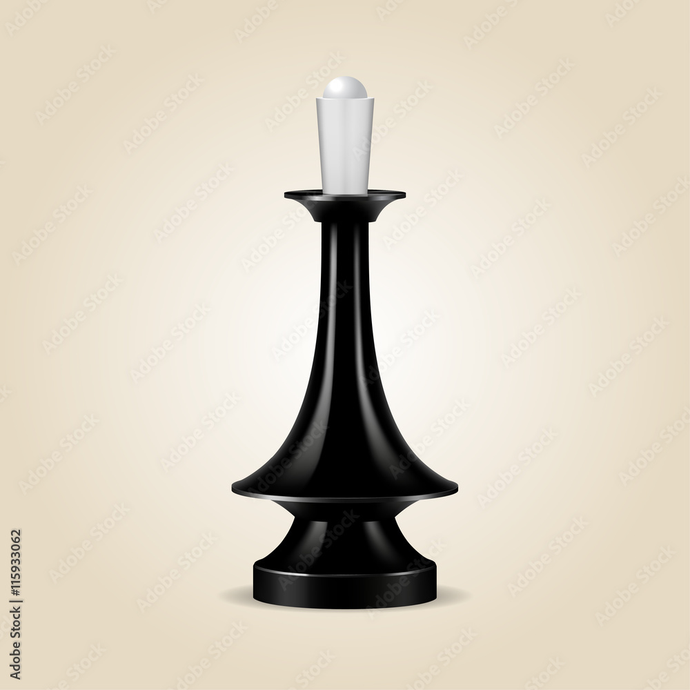 Chess piece black queen isolated, look like realistic Chess piece black queen isolated, look like realistic