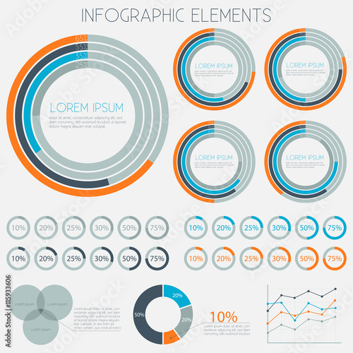Infographics - Charts, Pie-charts, Graphs, Templates - vector EPS10