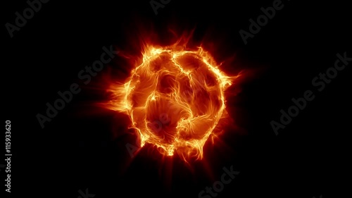 Red Giant Star. Perfect loop of a burning star like the sun, at the end of its life as it turns into a Red Giant.
 photo