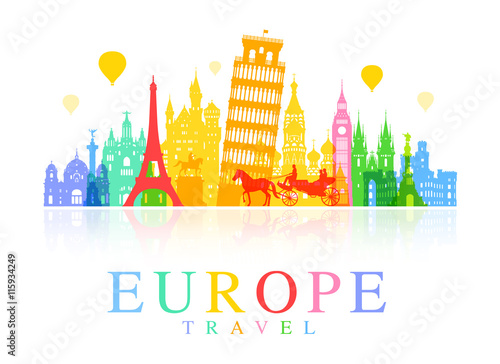 Europe Travel Landmarks.