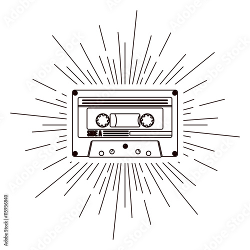 cassette tape isolated icon design, vector illustration  graphic 