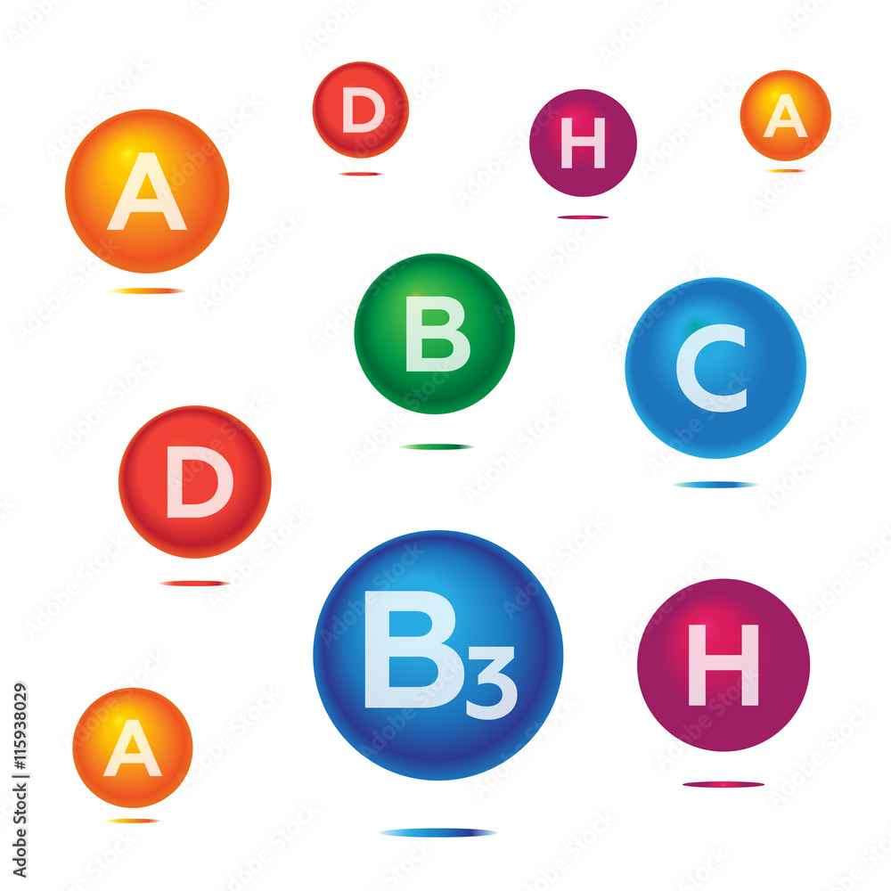 Vitamins illustration vector Vitamins illustration vector