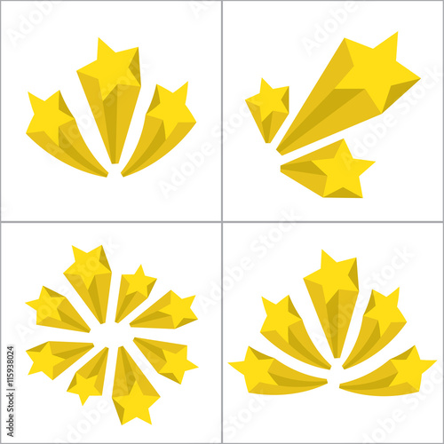 Yellow stars isolated