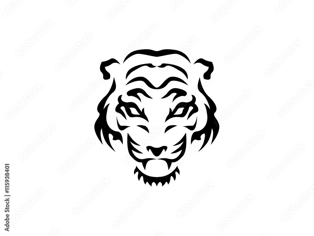 Tiger's head vector