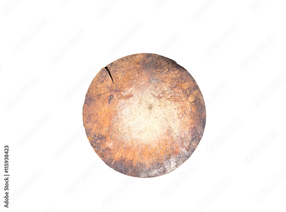 old block wood in kitchen isolated old block wood in kitchen isolated
