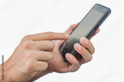 man with a mobile phone.