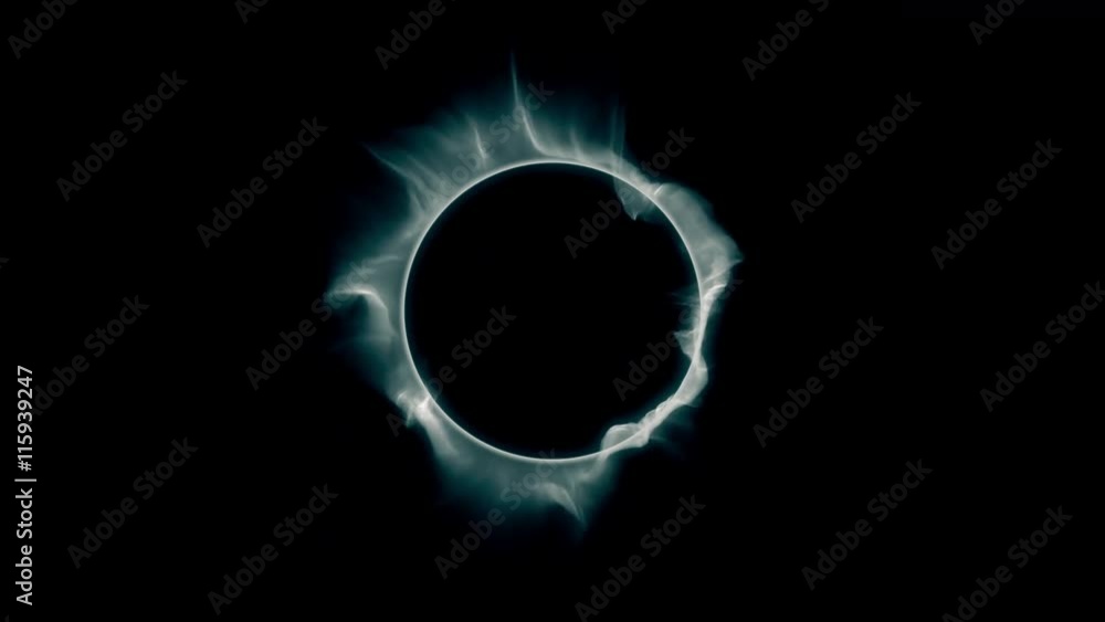 Ring of smoke. Perfect loop of a smoking misty ring, for compositing.
