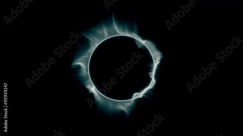 Ring of smoke. Perfect loop of a smoking misty ring, for compositing.
 photo