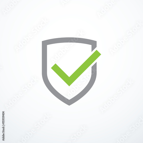 Shield and tick icon