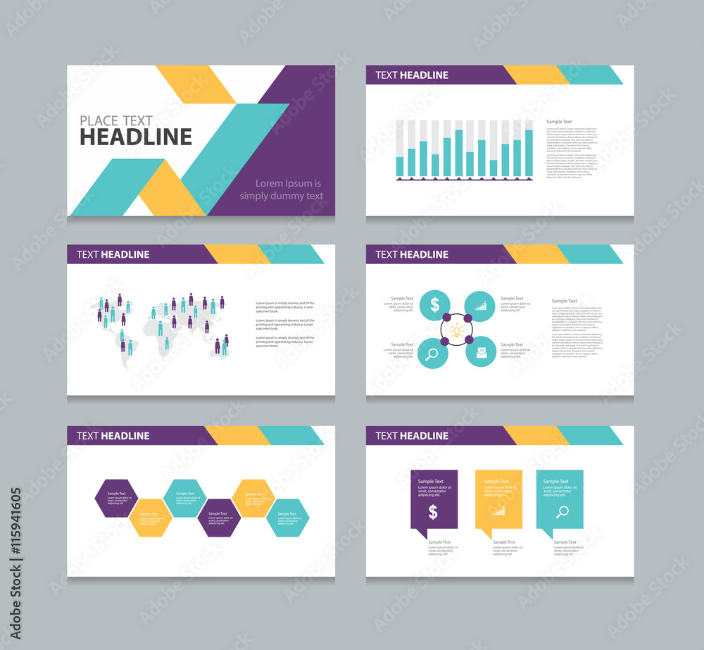 Vecteur Stock page layout design template for presentation and brochure
