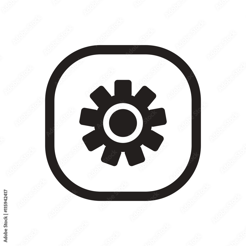 black vector icon on white background button music black vector icon on white background button music