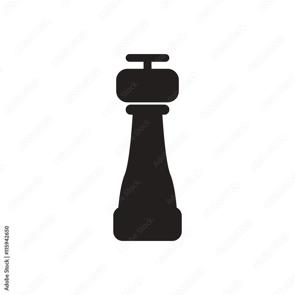 black vector icon on white background salt and pepper shaker black vector icon on white background salt and pepper shaker