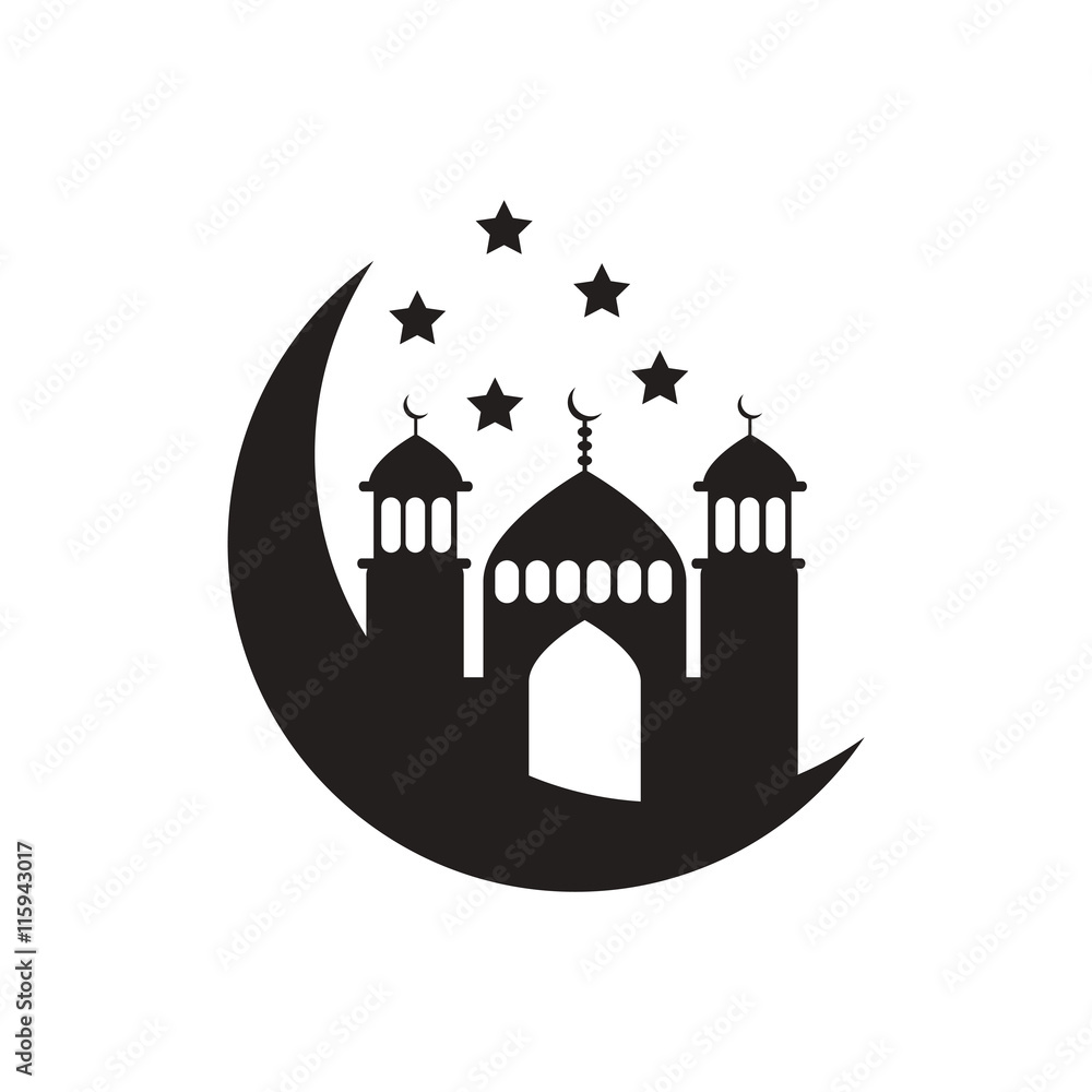 black vector icon on white background ramadan festival black vector icon on white background ramadan festival