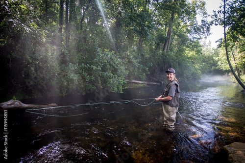 Teenage Girl Fly Fishing