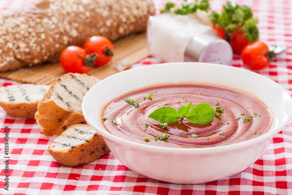Tomato gazpacho soup Tomato gazpacho soup
