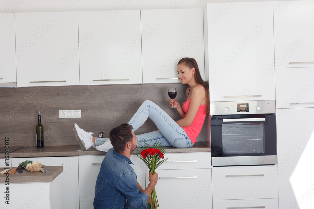 Request your hand in a modern interior. Request your hand in a modern interior.