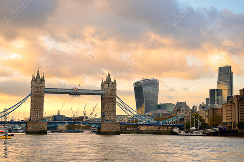 Tower Bridge in London, UK..