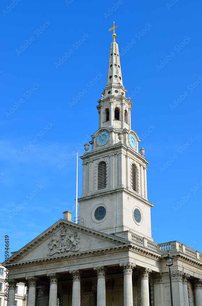 Trafalgar Square in London United Kingdom..