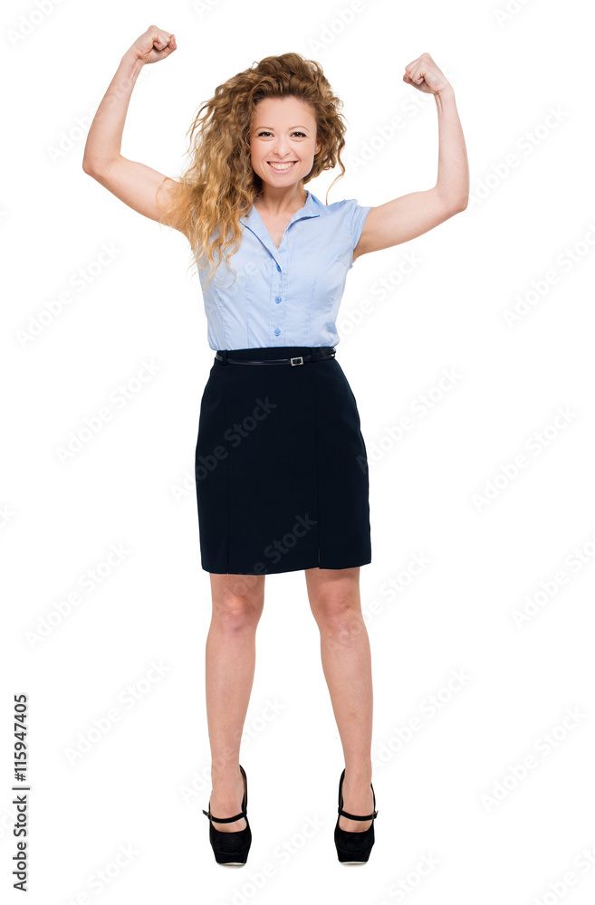 Smiling businesswoman full length isolated on white Smiling businesswoman full length isolated on white
