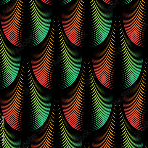 Abstract background with blended feather lines