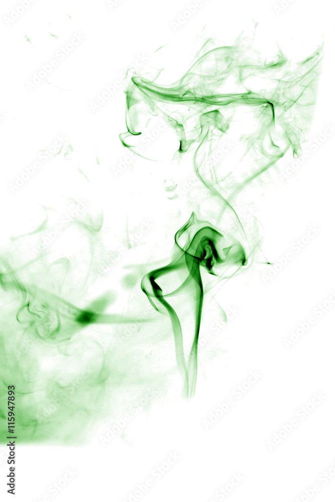 Fototapeta premium Abstract smoke moves on a black background