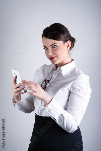 businesswoman with cellphone