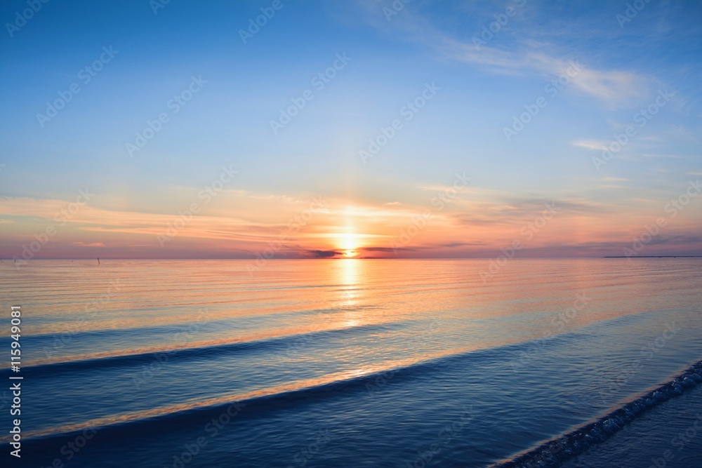 Sunset at seaside