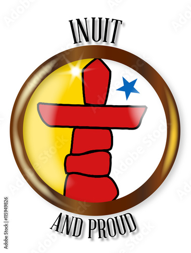 Inuit Proud Flag Button