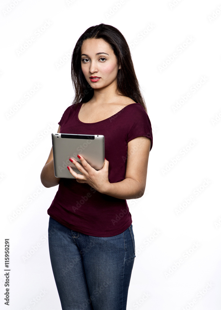 Young girl with tablet