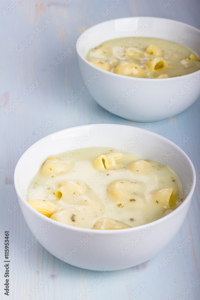 Chicken soup with noodles. Chicken soup with noodles.