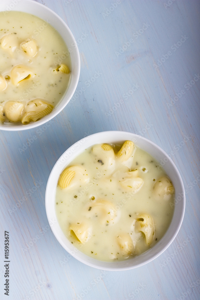 Chicken soup with noodles. Chicken soup with noodles.