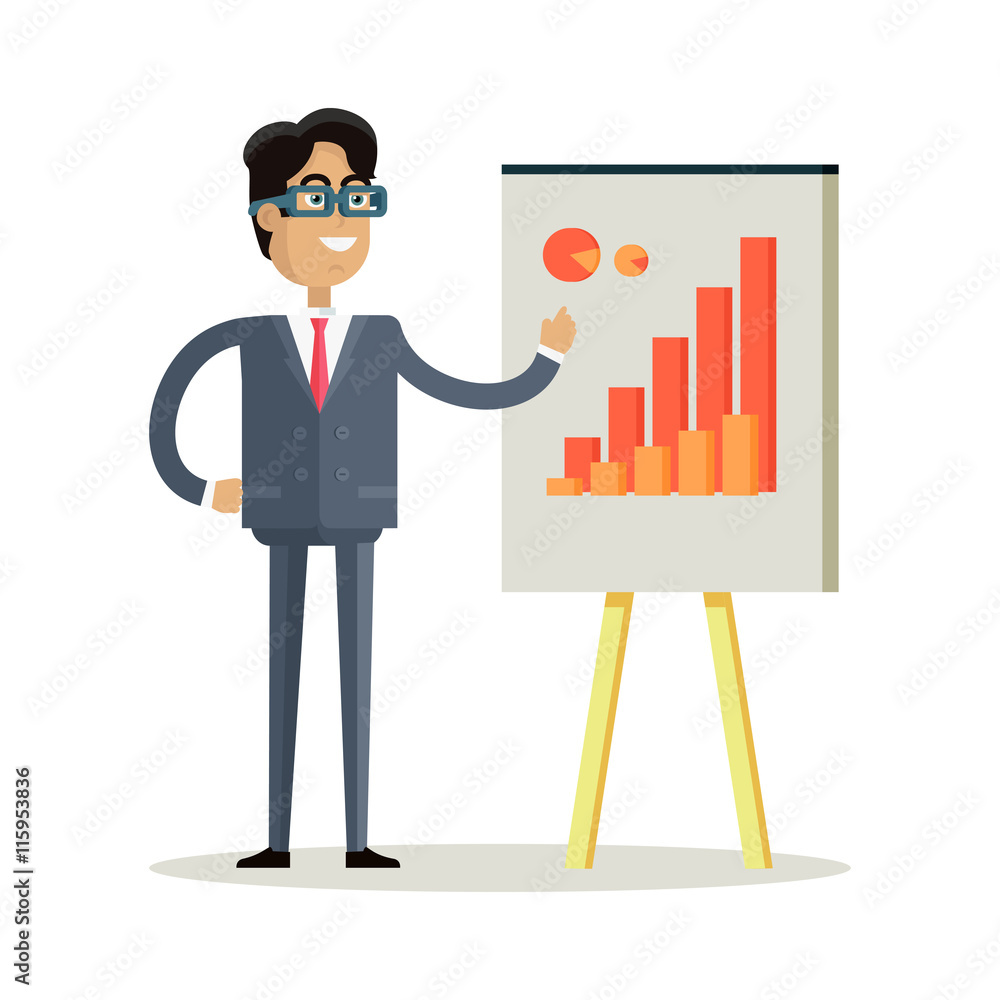 Business Man Making a Presentation Business Man Making a Presentation