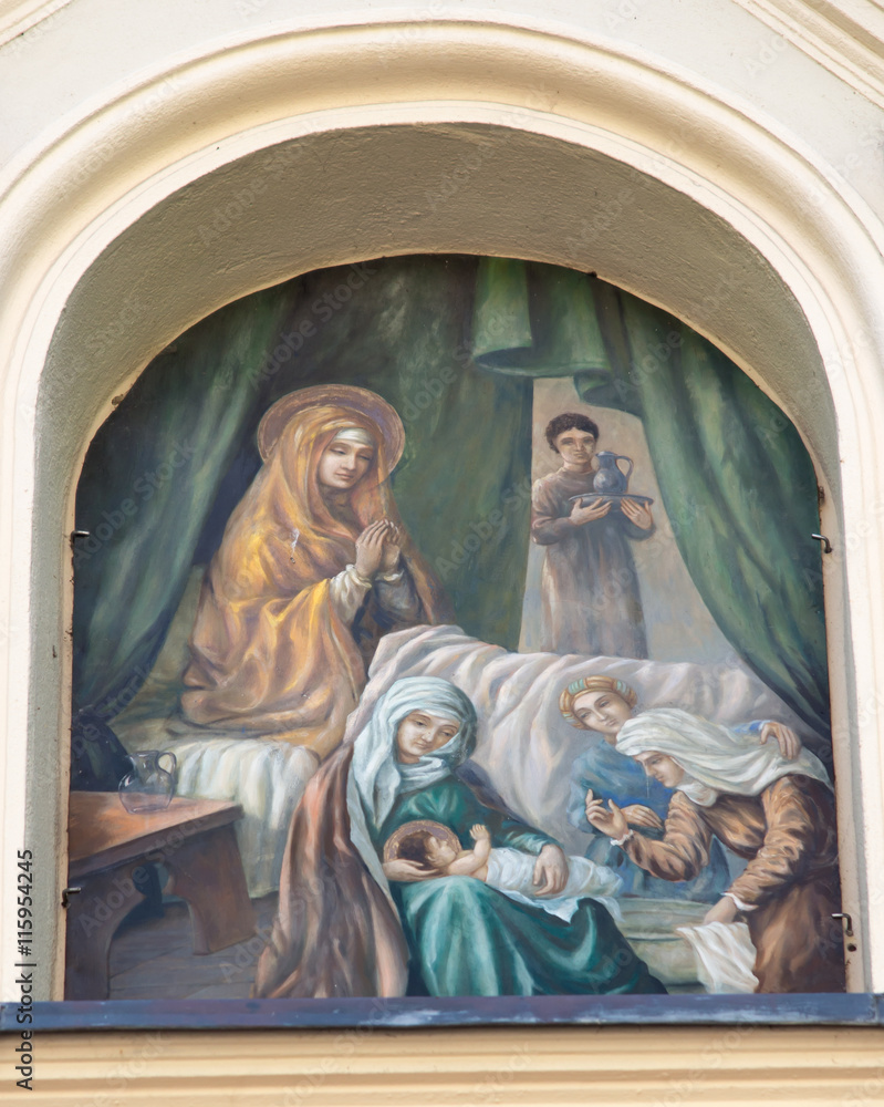 Mount St. Anna, Poland - July 7, 2016: The painting above the ga