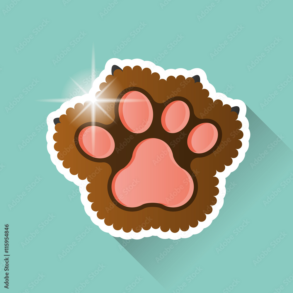 Dog paw, vector illustration Dog paw, vector illustration