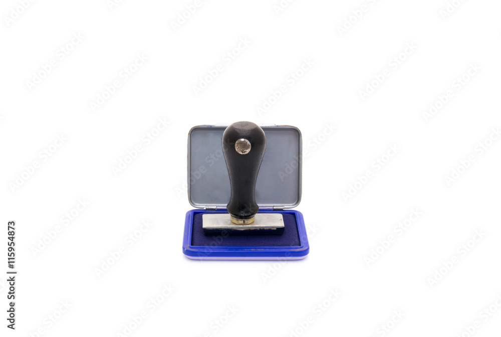 Ink box and rubber stamp Ink box and rubber stamp