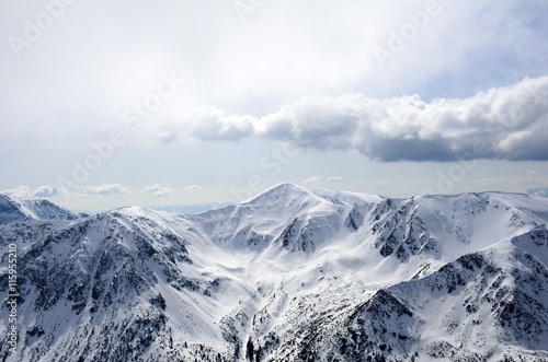 winter panorama of mountains