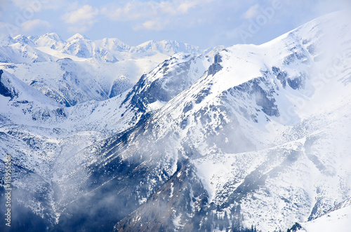 winter panorama of mountains