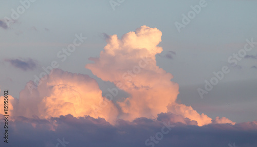 beautiful clouds in the sky at sunset background