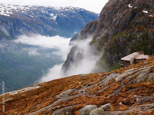 the scenery of norway, kjerag plateau photo