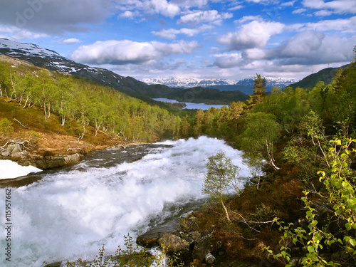 Waterfall / Strong River in Norway