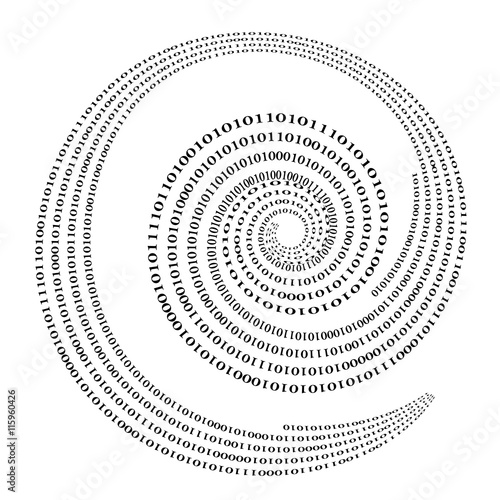 Binary Code Background. Numbers Concept. Algorithm  Data Code  Decryption and Encoding
