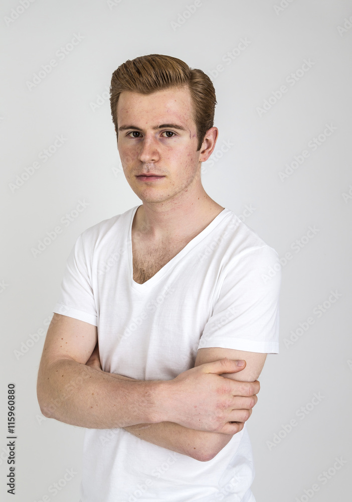 portrait of young man in studio