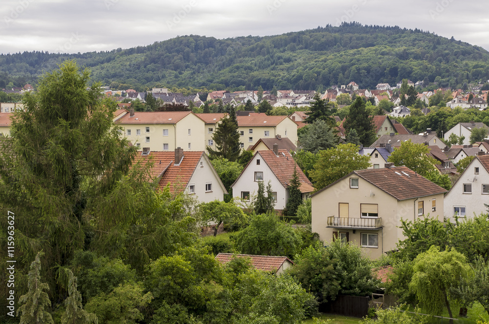 City landscape. View from the balcony.