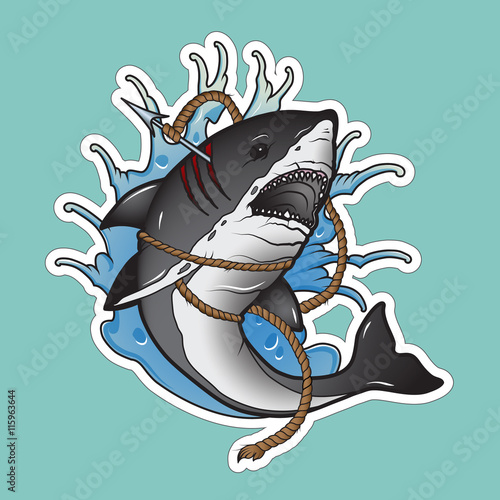 Shark in wave